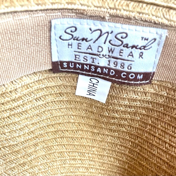 Sun ‘n’ Sand HEADWEAR ‘5 O’clock Somewhere’ Brown Wide Brim Hat NWOT - Picture 6 of 6